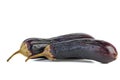 Two drooped eggplant Royalty Free Stock Photo