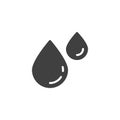 Two drops vector icon Royalty Free Stock Photo