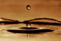 Two drops of water before impact Royalty Free Stock Photo