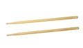 Two drumsticks over white with clipping path