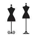 Two dummy dress illustration vector