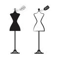 Two dummy dress illustration vector Royalty Free Stock Photo