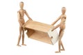 Two dummy turned wooden box Royalty Free Stock Photo