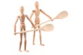 Two dummy and wooden spoons Royalty Free Stock Photo