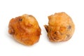 Two Dutch donut also known as oliebollen Royalty Free Stock Photo