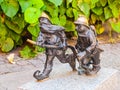 Two dwarf firemen figurines in Wroclaw