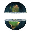 Two earth hemisphere isolated Royalty Free Stock Photo