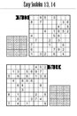 Two easy level sudoku puzzles, No 13 and 14