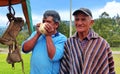 Two ecuadorian senior men from village.