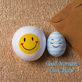 Fun Good Morning with Egg Characters Royalty Free Stock Photo