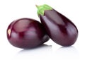 Two eggplant isolated on white background Royalty Free Stock Photo