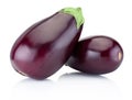 Two eggplant isolated on white background Royalty Free Stock Photo