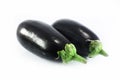 Two eggplants Royalty Free Stock Photo