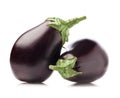 Two eggplants Royalty Free Stock Photo