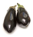 two eggplants Royalty Free Stock Photo