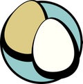 two eggs vector illustration Royalty Free Stock Photo