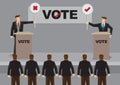 Candidates in Debate for Election Vector Illustration