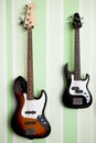 Two electric guitars Royalty Free Stock Photo