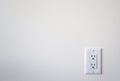 Two electric sockets on wall