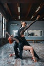 Two elegance dancers, ballrom dance training