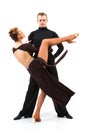 Two elegance dancers. Royalty Free Stock Photo