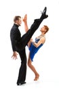 Two elegance dancers. Royalty Free Stock Photo