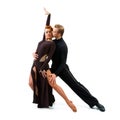 Two elegance dancers. Royalty Free Stock Photo