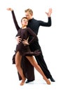 Two elegance dancers. Royalty Free Stock Photo