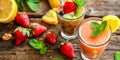 A Symphony of Fruity Elixirs. Generative AI Royalty Free Stock Photo