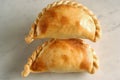 two empanadas argentina food ,