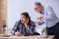 Two employees in retirement concept Royalty Free Stock Photo