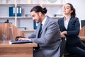 Two employees working in the office Royalty Free Stock Photo