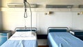 two empty beds in a hospital room. Royalty Free Stock Photo