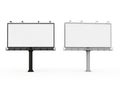 Two empty billboard boards standing side by side Royalty Free Stock Photo