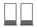 Two empty billboard frames side by side Royalty Free Stock Photo