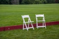 Two chairs on grss area Royalty Free Stock Photo