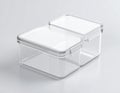 Two Empty Clear Plastic Food Containers Royalty Free Stock Photo