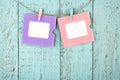 Two empty colorful photo frames Royalty Free Stock Photo