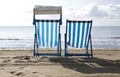 Two empty deck chairs Royalty Free Stock Photo