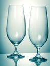 Two empty glasses