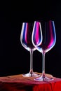 Two empty glasses for a wine Royalty Free Stock Photo