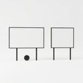 Two empty picture frames with a single ball Royalty Free Stock Photo