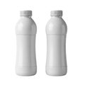 Two empty plastic bottles isolated on transparent background, isolated on white background Royalty Free Stock Photo