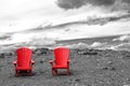 Two Empty Red Chairs Royalty Free Stock Photo