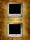 Two empty vintage photo frames Royalty Free Stock Photo