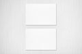 Two empty white horizontal rectangle card mockups Royalty Free Stock Photo