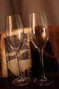 Two empty wine glasses Royalty Free Stock Photo