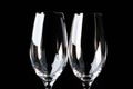 Two empty wine tall glasses Royalty Free Stock Photo