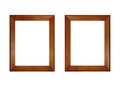 Two empty wooden picture frame Royalty Free Stock Photo