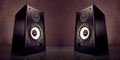 Two energy audio speakers Royalty Free Stock Photo